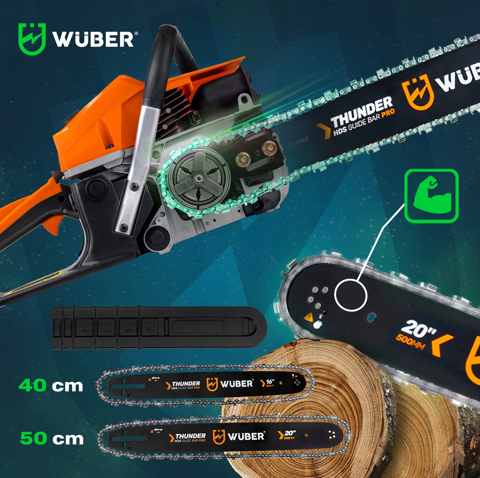 PIŁA SPALINOWA ŁAŃCUCHOWA PILARKA DREWNA + OLEJ Moc silnika 5.7 KM