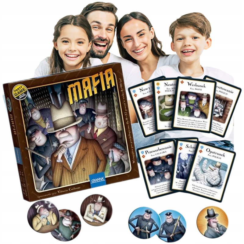 Gra na Logiczne Myślenie Gra dla Całej Rodziny Gra Mafia Granna