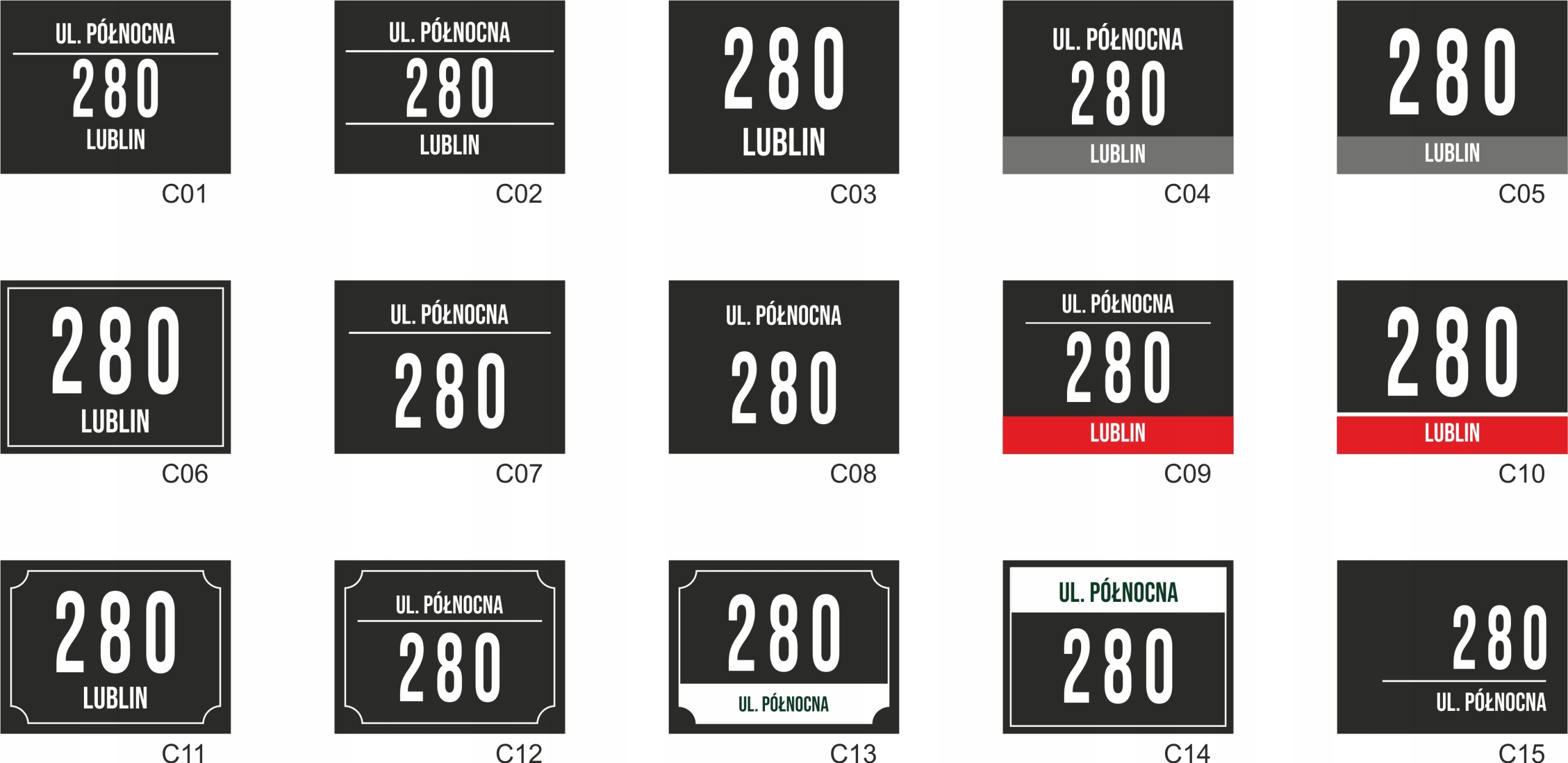 Tabliczka ADRESOWA Numer DOMU 40x30 cm PCV Numer DOMU Kolor inny