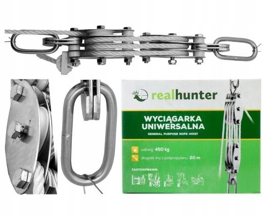 Wyciągarka uniwersalna myśliwska do 450 kg RealHunter