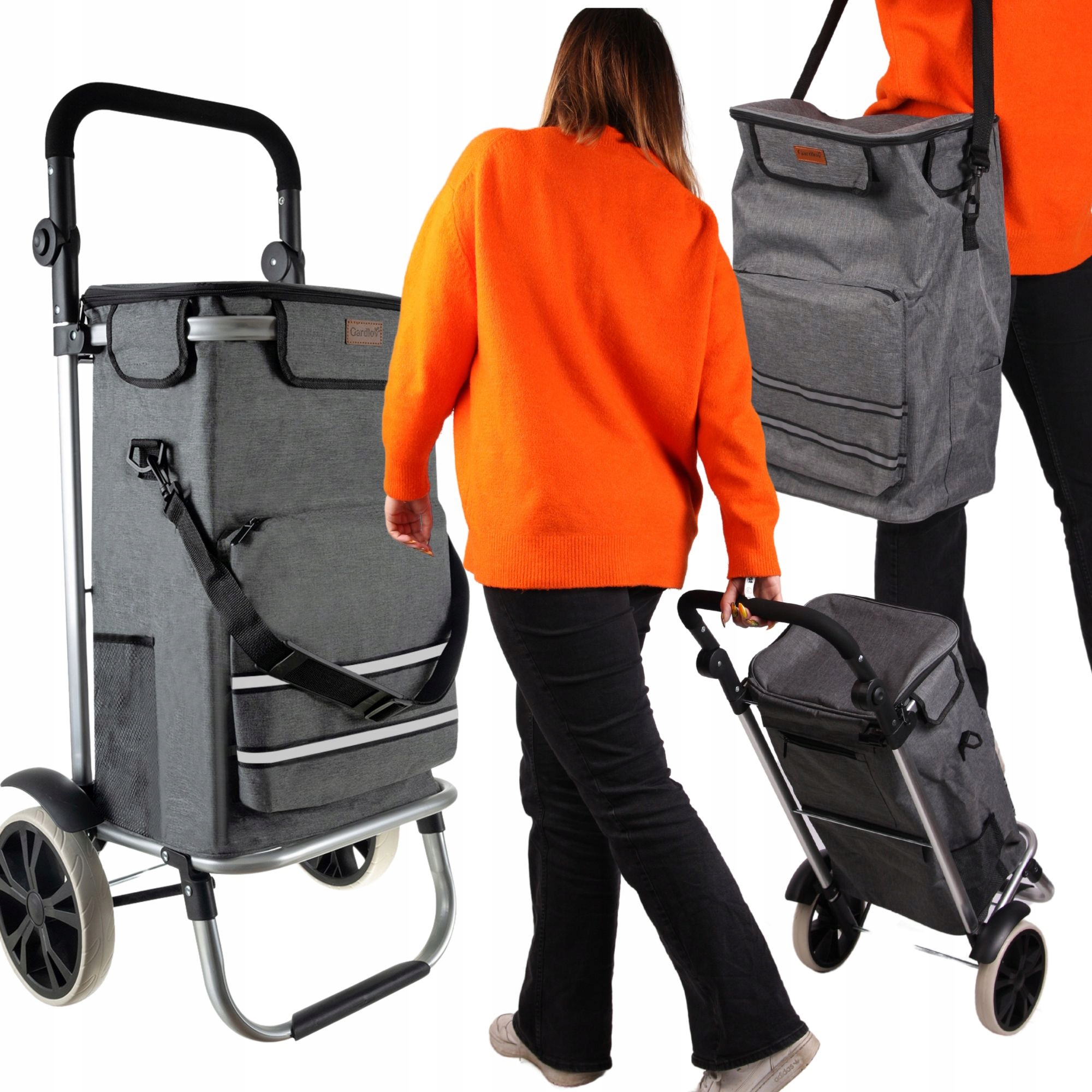 Nákupní vozík taška velká lehká voděodolná termo kapsa 45L