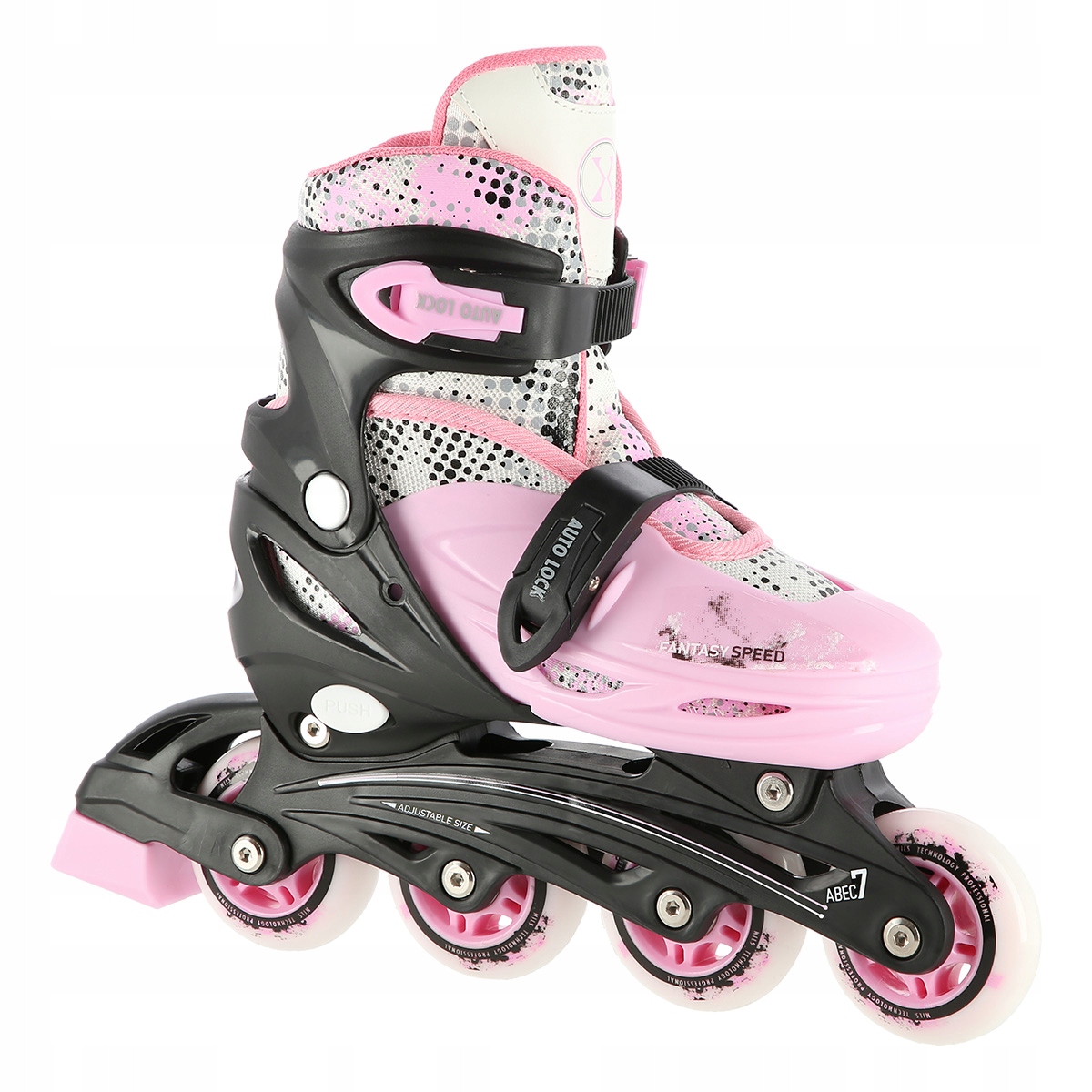 Rolki Łyżwy 4w1 M 35-38 Nils Extreme NH18331 Różowe Regulowane Wrotki