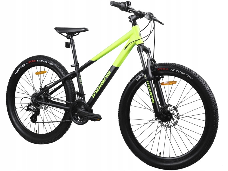 Rower młodzieżowy Indiana X-Pulser 2.7 27.5 cala dla chłopca Limonkowy