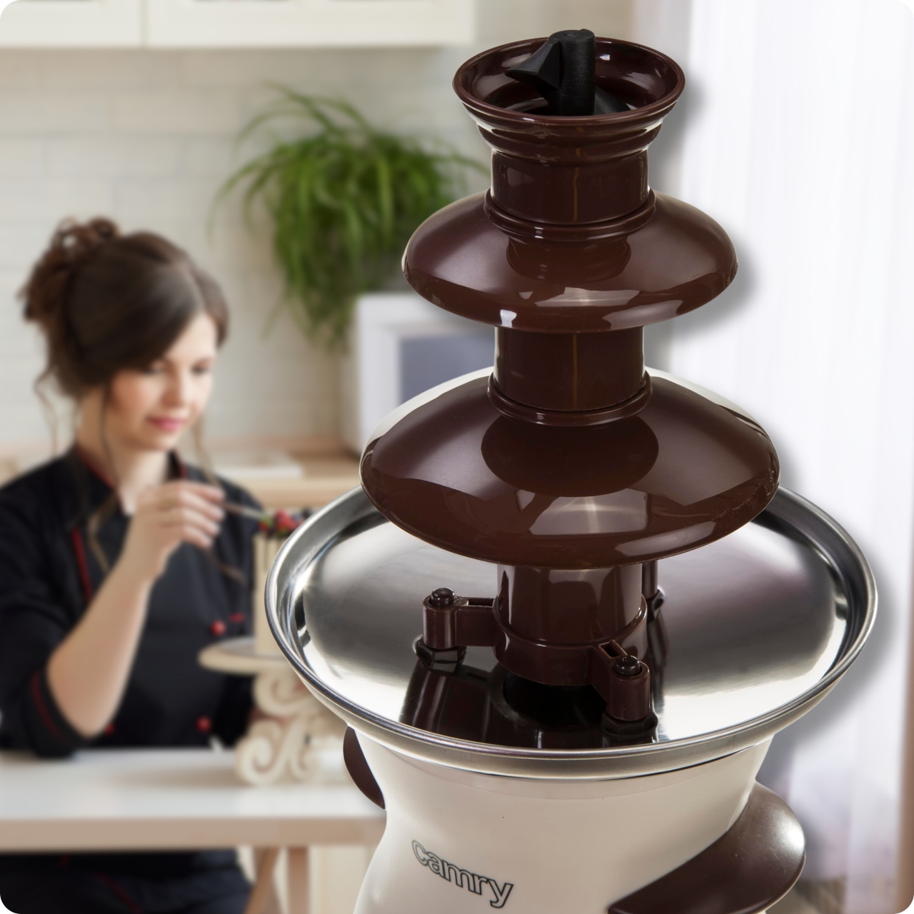 Fontanna czekoladowa na wesele 500ml fondue camry dzieci przyjęcie kakao Model CR4