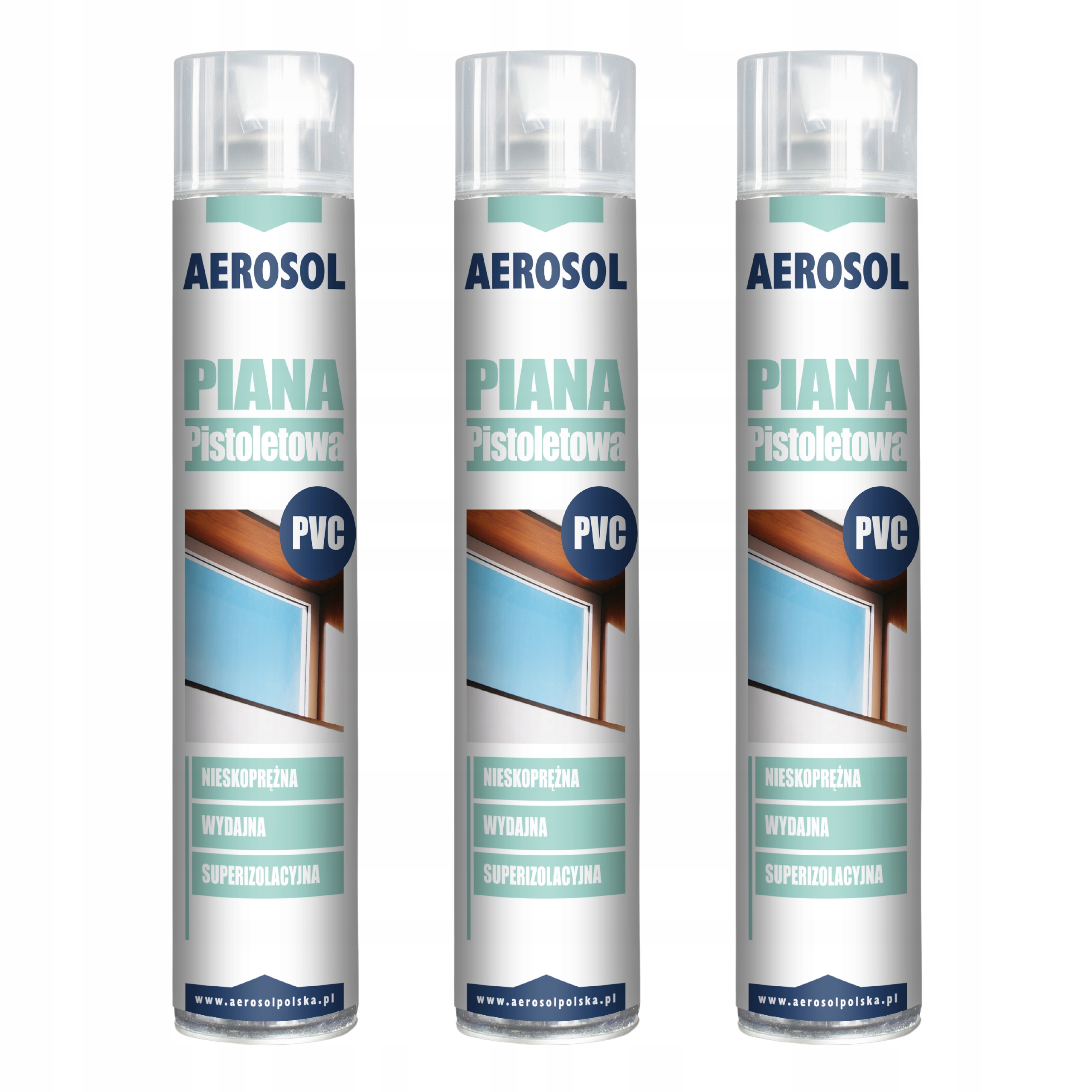 3x PIANKA NISKO PRĘŻNA PIANA PISTOLETOWA MONTAŻOWA DO OKIEN DRZWI PARAPETU