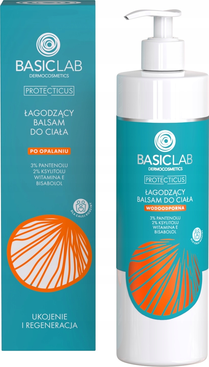 BasicLab Łagodzący Balsam do Ciała Regeneracja Skóry po Opalaniu 300 ml