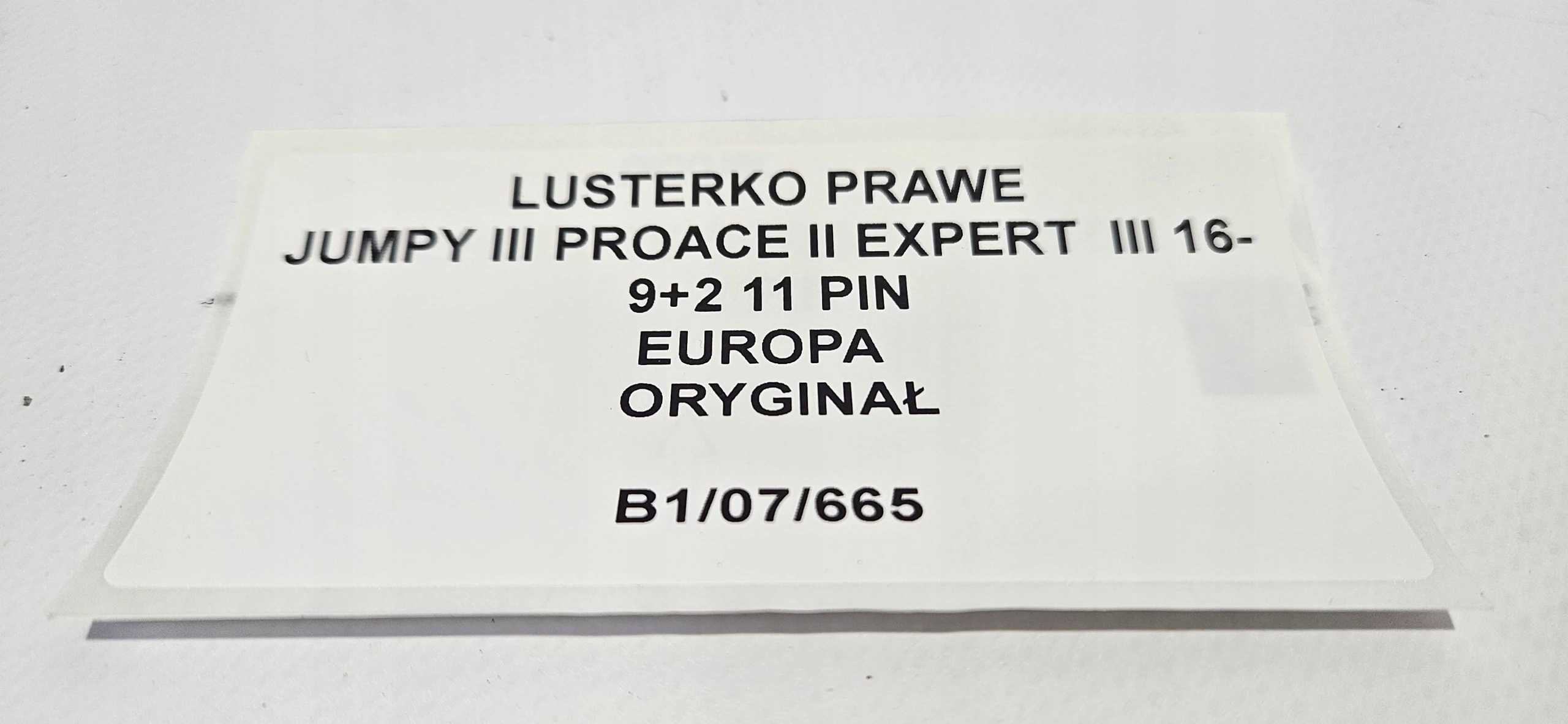 mirror right JUMPY III PROACE II EXPERT 9+2 11