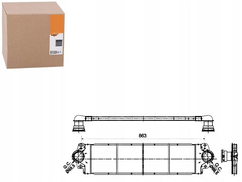 Mezichladič Nrf 7H0145804A 7H0145804B 43108 702050