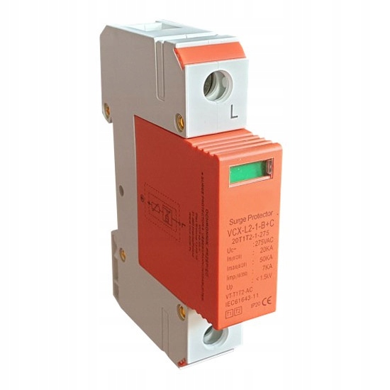 

Ogranicznik Ochronnik Przepięć 1P B+c 1-Fazowy