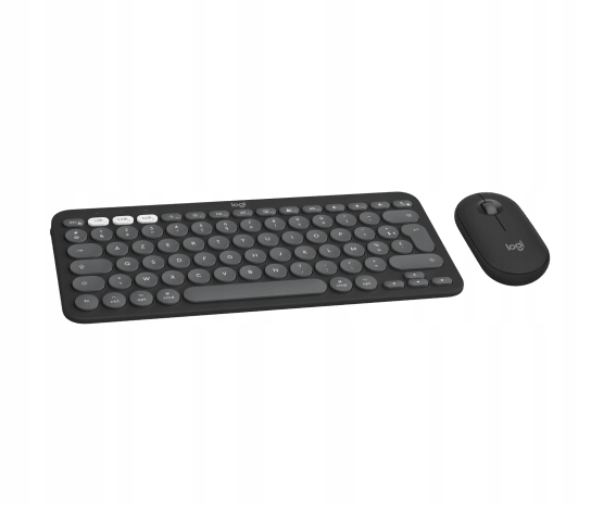 Logitech Pebble 2 Combo Tonal Graphite for Mac, set klávesnice a myši, šedá