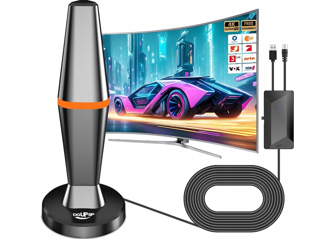 MOCNA WEWNĘTRZNA ANTENA 360 STOPNI 1080P 4K DVB-T2