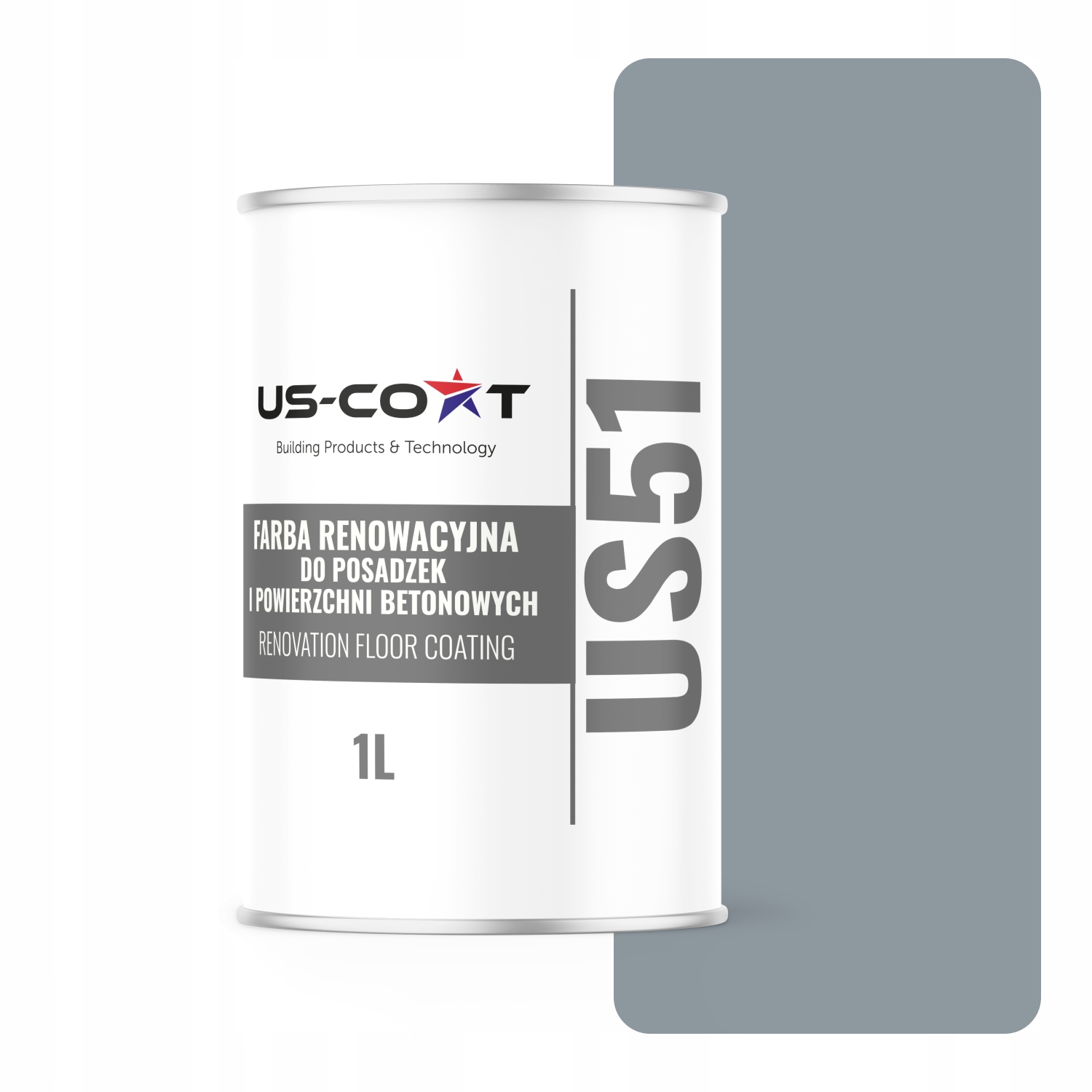 Barva Pro Renovaci Podlah Betonu Garáže Šedo-modrá RAL7001 Satén 1L