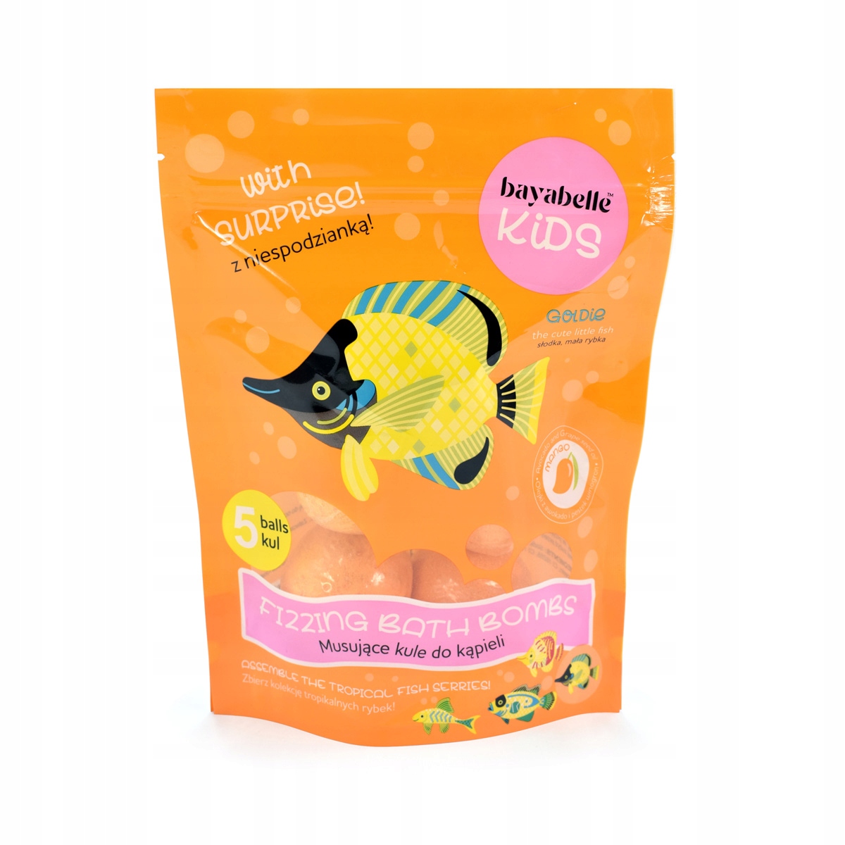 

Musujące Kule Do Kąpieli z zabawką Bayabelle mango