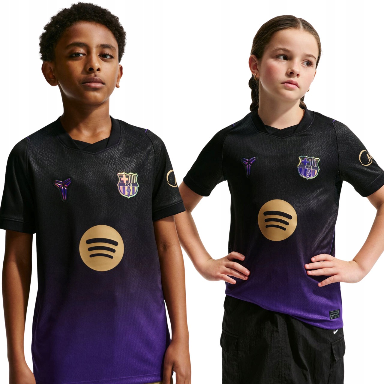 Koszulka dla dzieci Nike Fc Barcelona Stadium Away 2026/27 fioletowo-czarna
