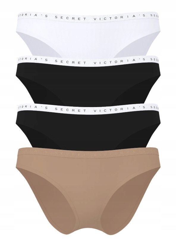 Sada 4x kalhotky Victoria's Secret z bavlny a modalu mix S