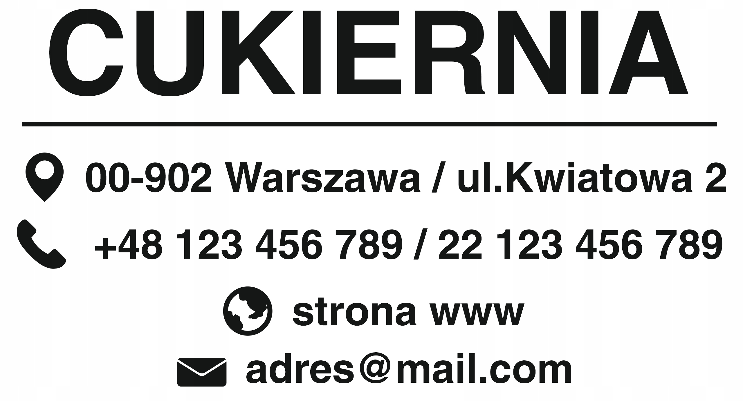 

Naklejka na auto firma reklama nazwa adres tel www