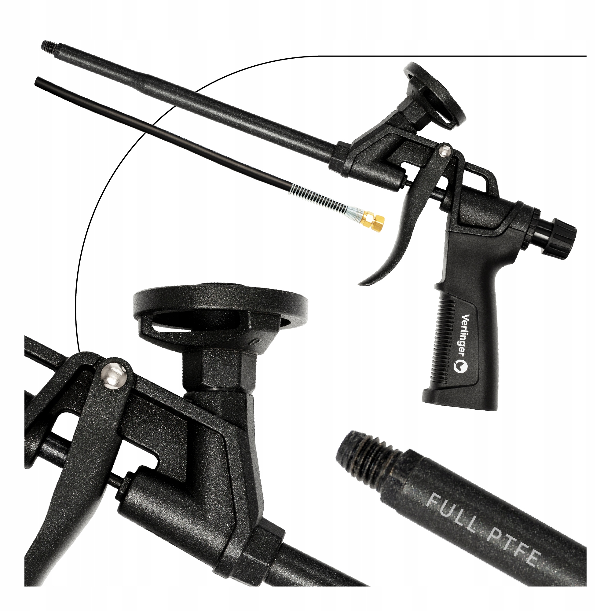 Pistole na montážní pěnu Teflonová pistole Pro Verlinger