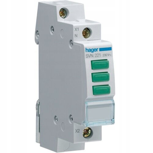 

Hager Lampka modułowa 3F zielona 230-400V SVN221
