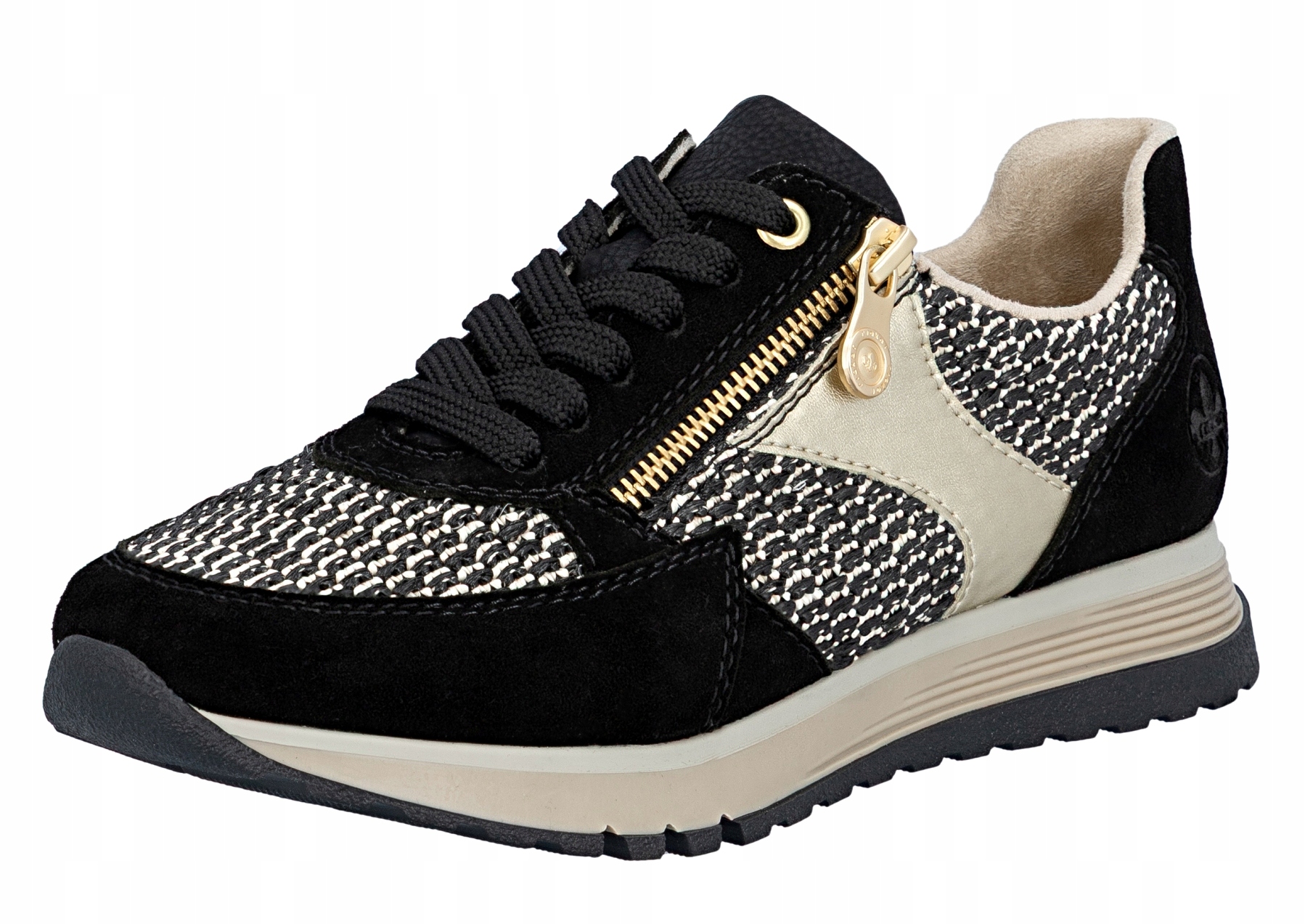 Rieker 49010-01 vel.41 černé polobotky sportovní tenisky Tuhost H