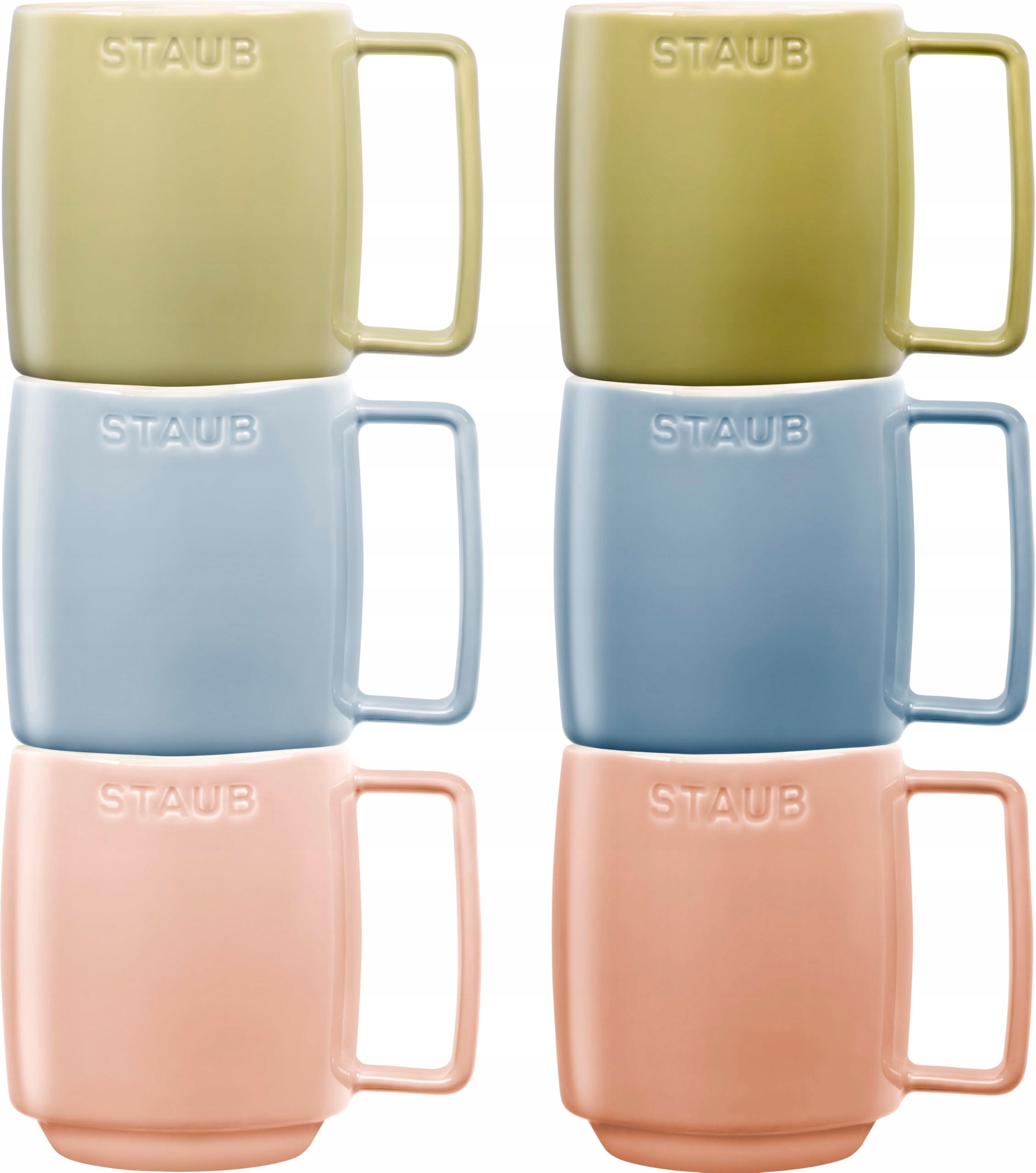 Staub Sada hrnků Keramika 6 Kusů Různé Barvy 350 ml Mikrovlnná trouba