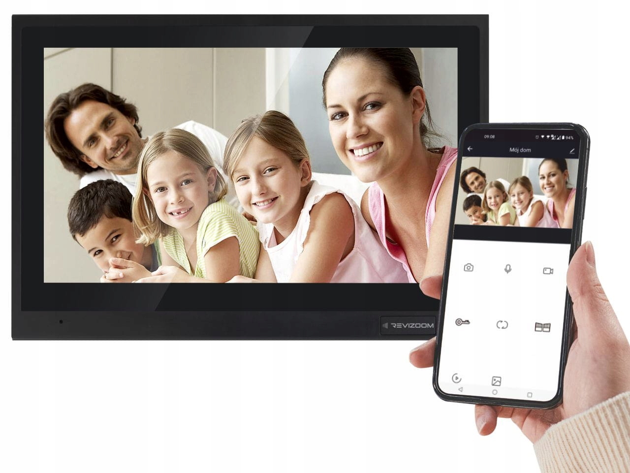 ZESTAW WIDEODOMOFON REVIZOOM MONITOR 10" STACJA BRAMOWA SZYFRATOR APKA WIFI Rodzaj domofonu Jednorodzinny