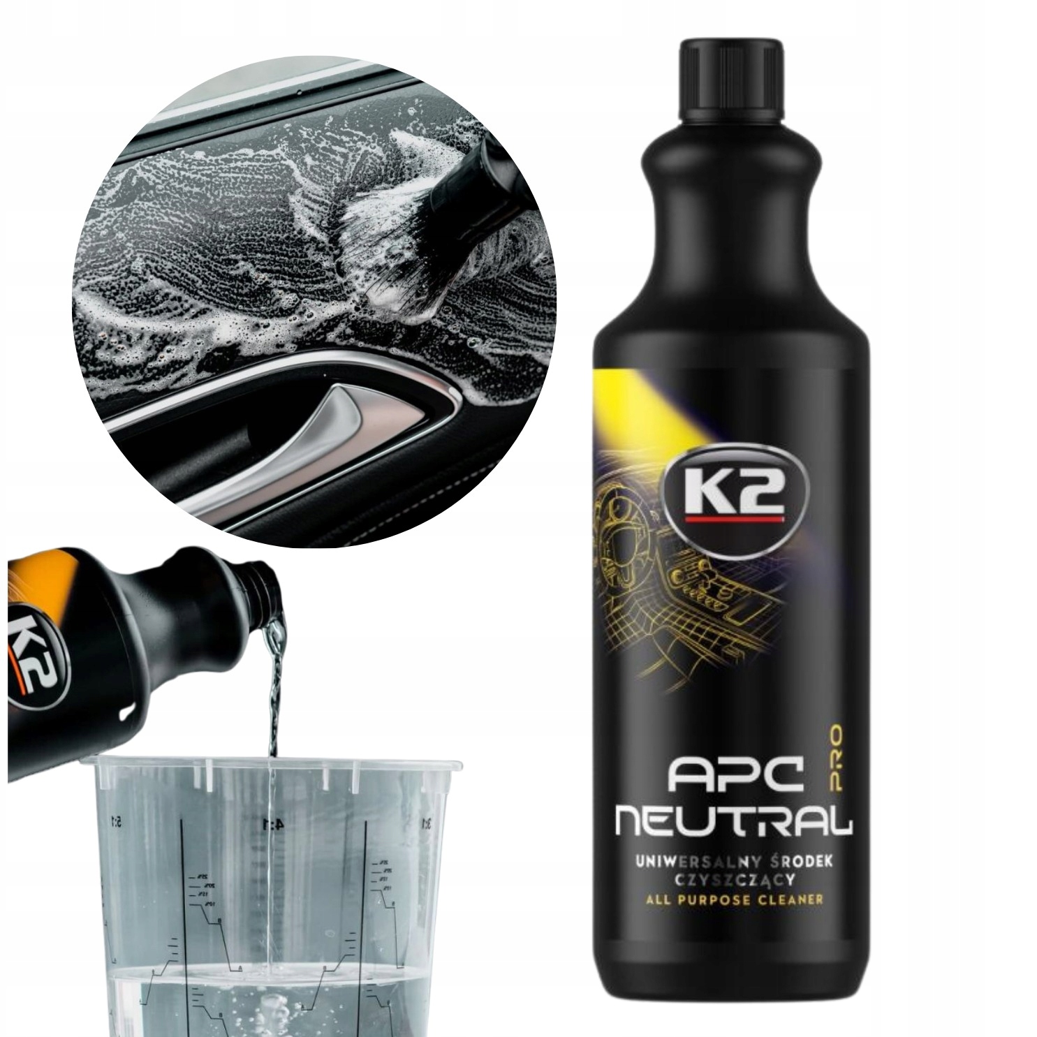 Uniwersalny Środek Czyszczący K2 Apc Neutral Pro 1L Do Różnych Powierzchni