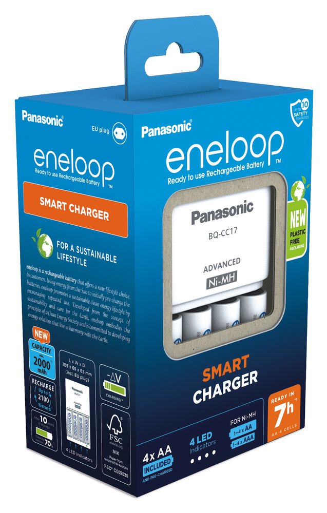 Nabíječka Panasonic Smart 4x Aa Eneloop 2000 mAh