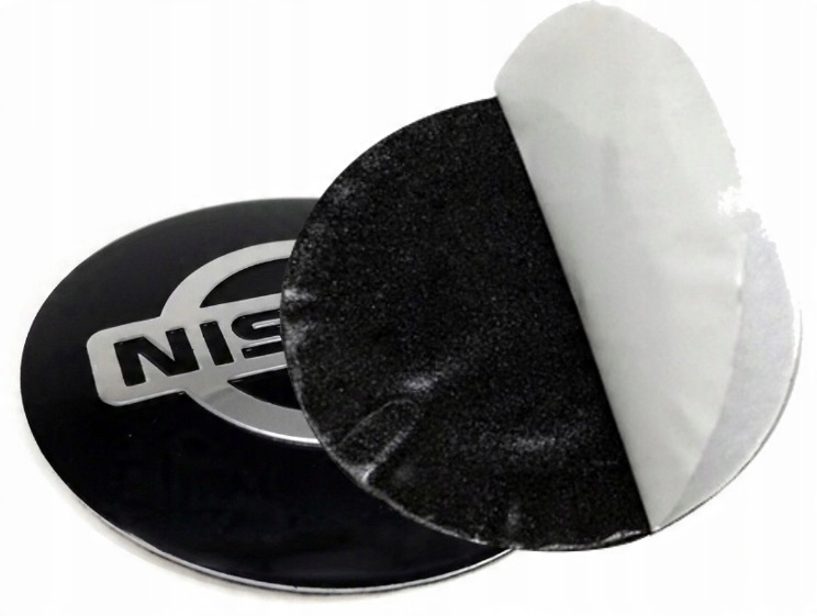 

Naklejka aluminium na dekielki kołpaki Nissan 56mm