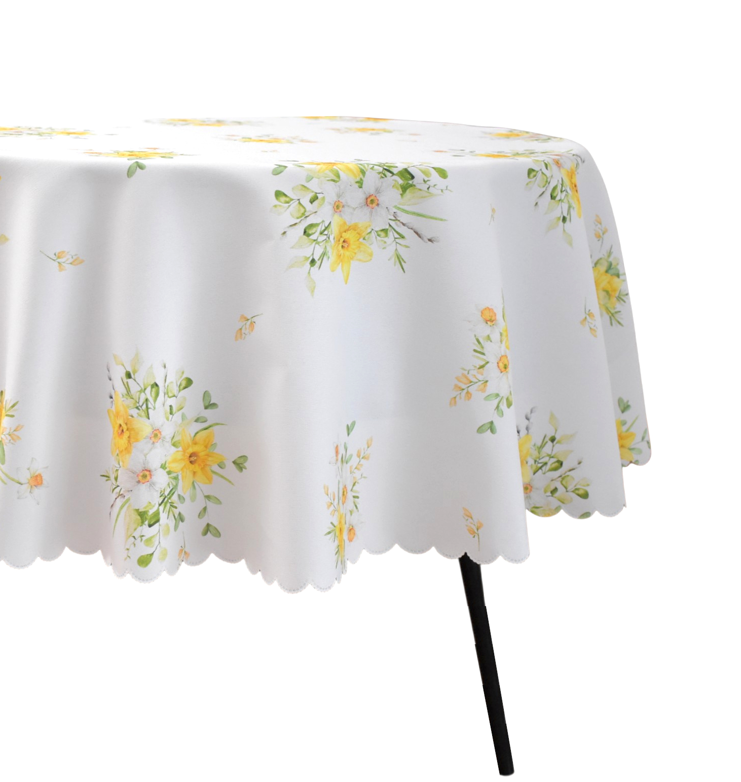 Obrus Odolný Voči Škvrnám Ovál 120X310 CM Biely Žonky Veľká noc Jar Oválny