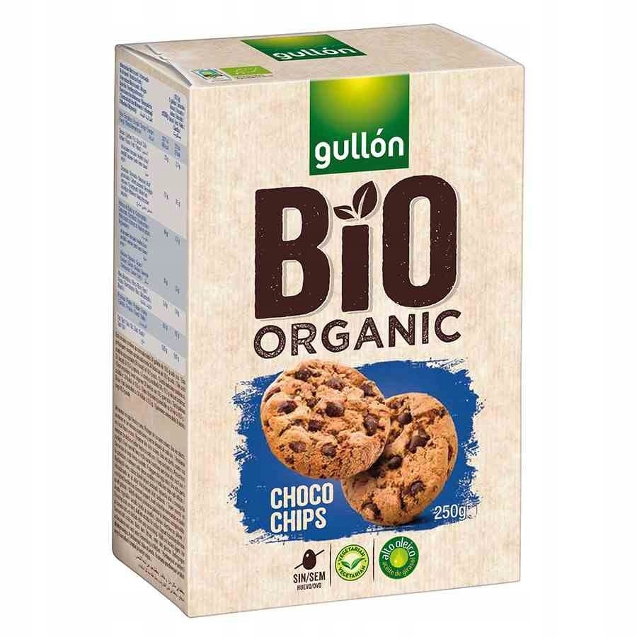 Levně 3x Gullon Sušenky s kousky čokolády Gullón Bio, 250 g