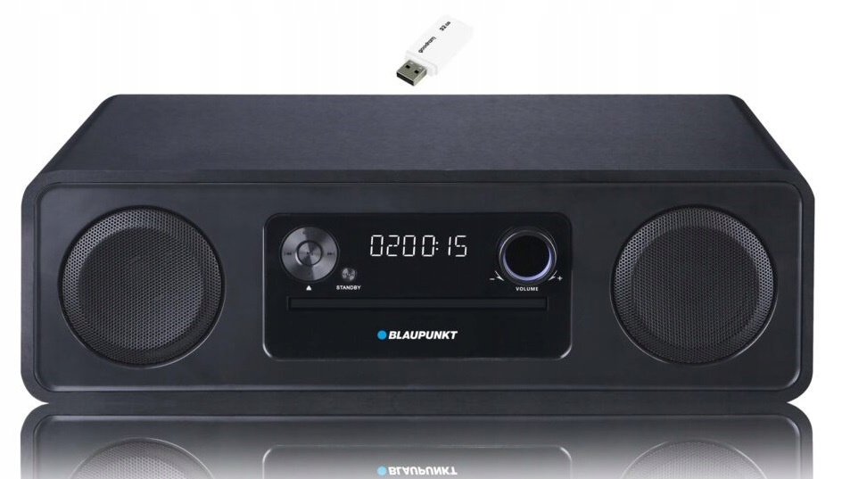 Stereo Věž Blaupunkt MS20BK Bt CD MP3 Usb Led Rádio Aux Dálkové Ovládání Flash Disk