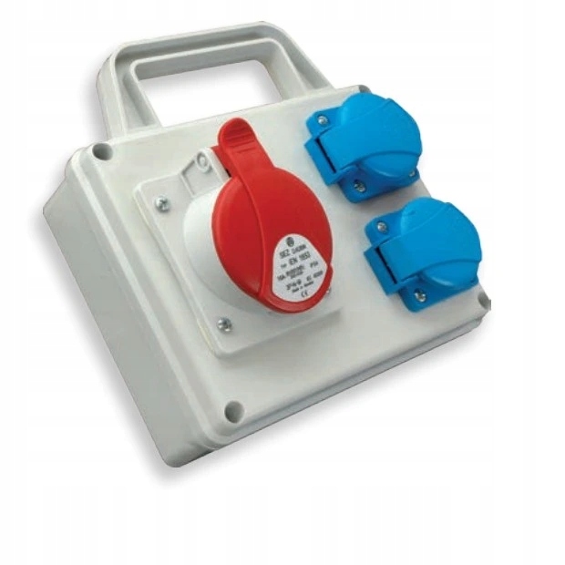 Minizásuvková rozvodnice Praktik, Ip 54, 1x1653, 2x230 V s držákem