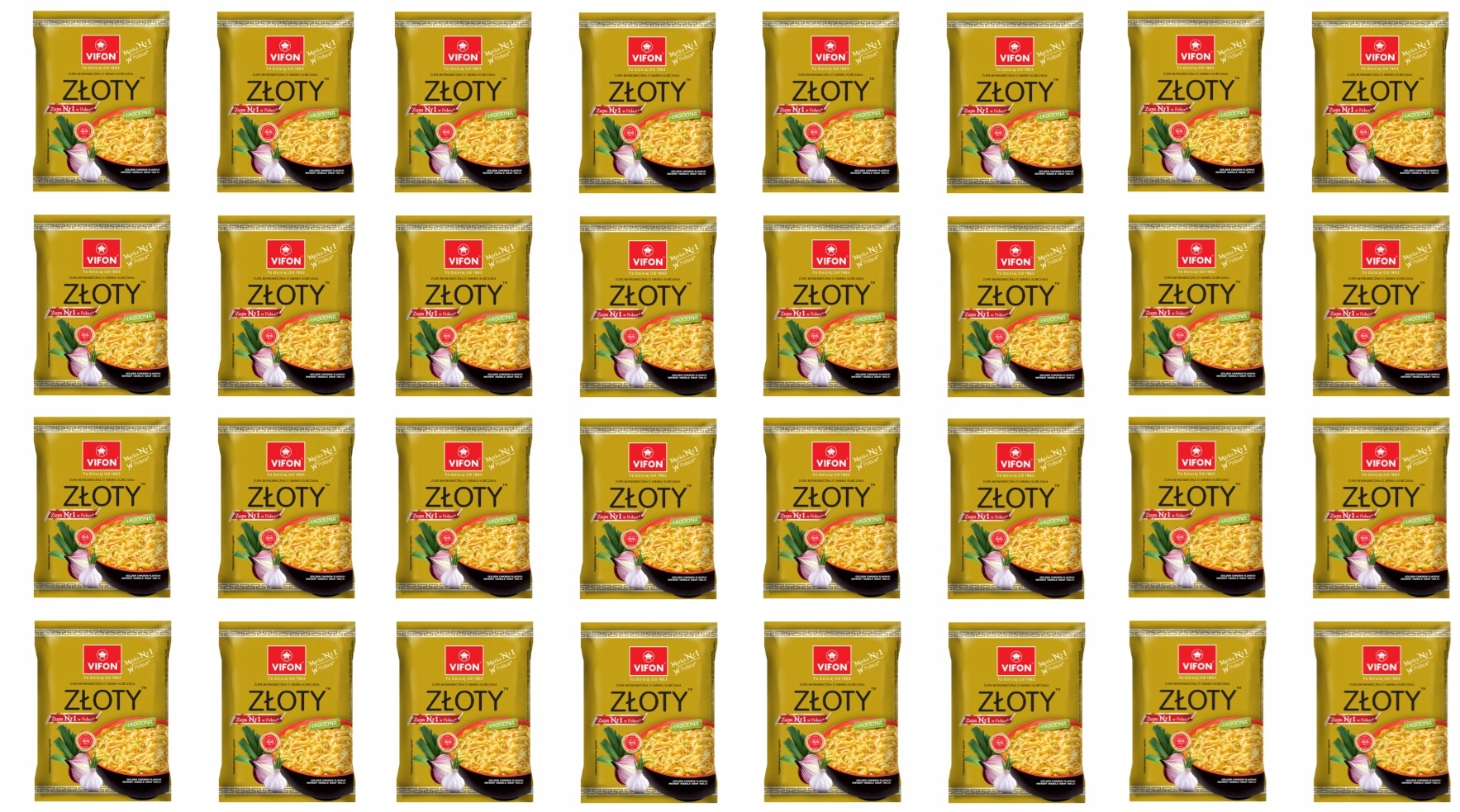 Levně 24 x 70 g Vifon – Instantní polévka s kuřecí příchutí – zlatý Karton