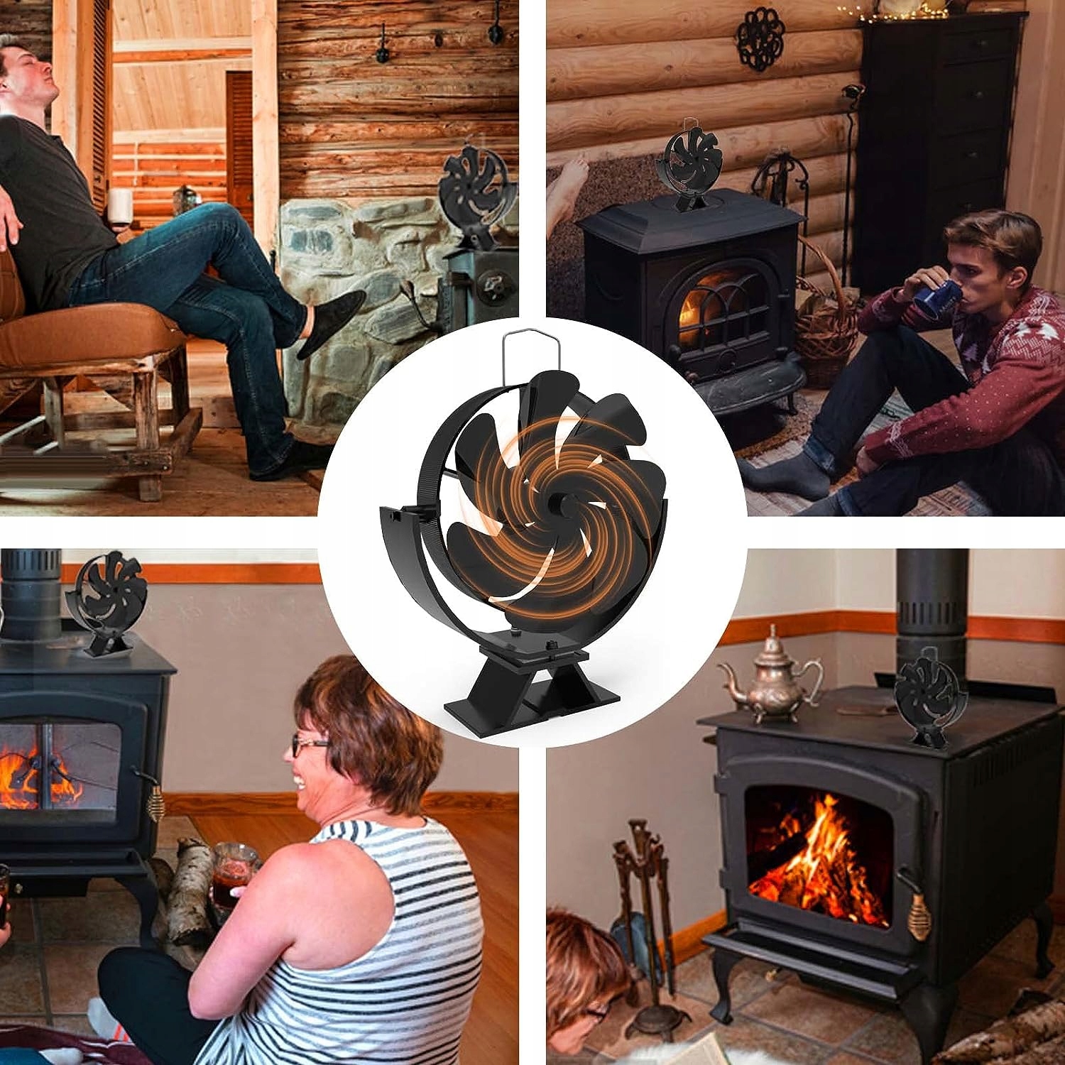 cicha praca 35dB Wentylator termoelektryczny kominkowy zasilany ciepłem EAN (GTIN) 0191491901607