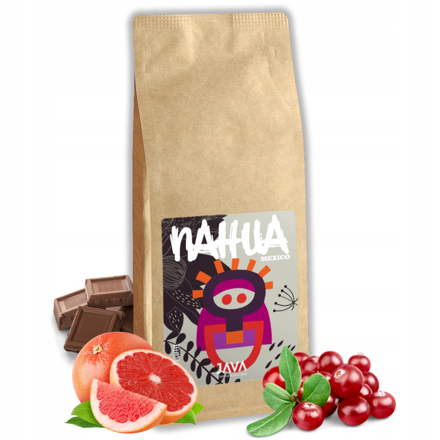 Káva zrnková Mexiko Nahua 1 kg 100% Arabica, čerstvě pražená pro přípravu filtrované kávy