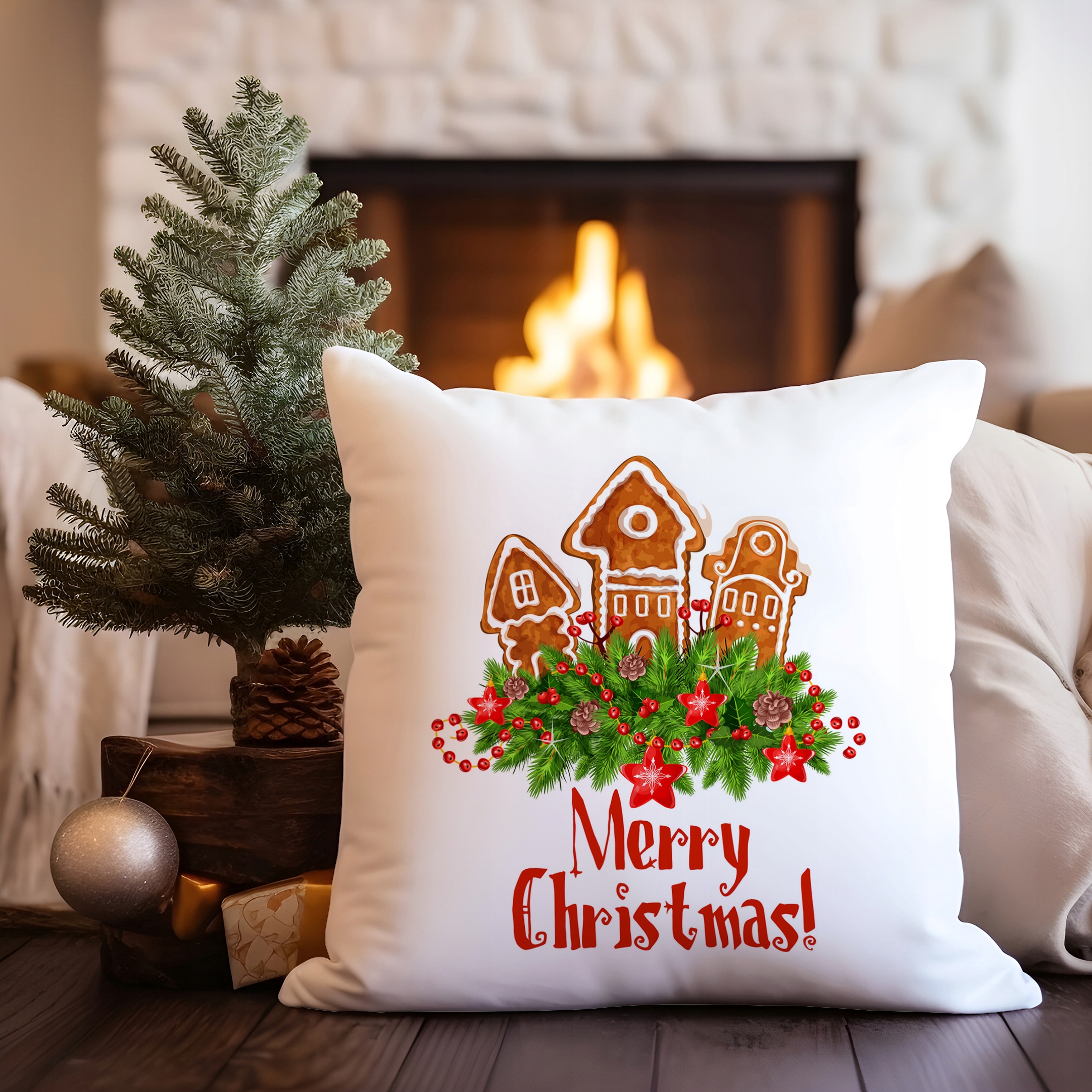 POSZEWKA DEKORACYJNA 40x40 ŚWIĄTECZNA Z NADRUKIEM Zastosowanie inne