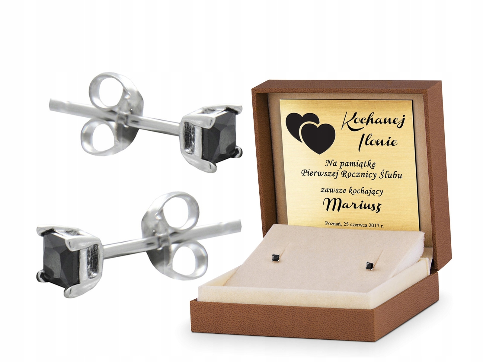 

Kolczyki Srebrne 925 Na Prezent Grawer YK04