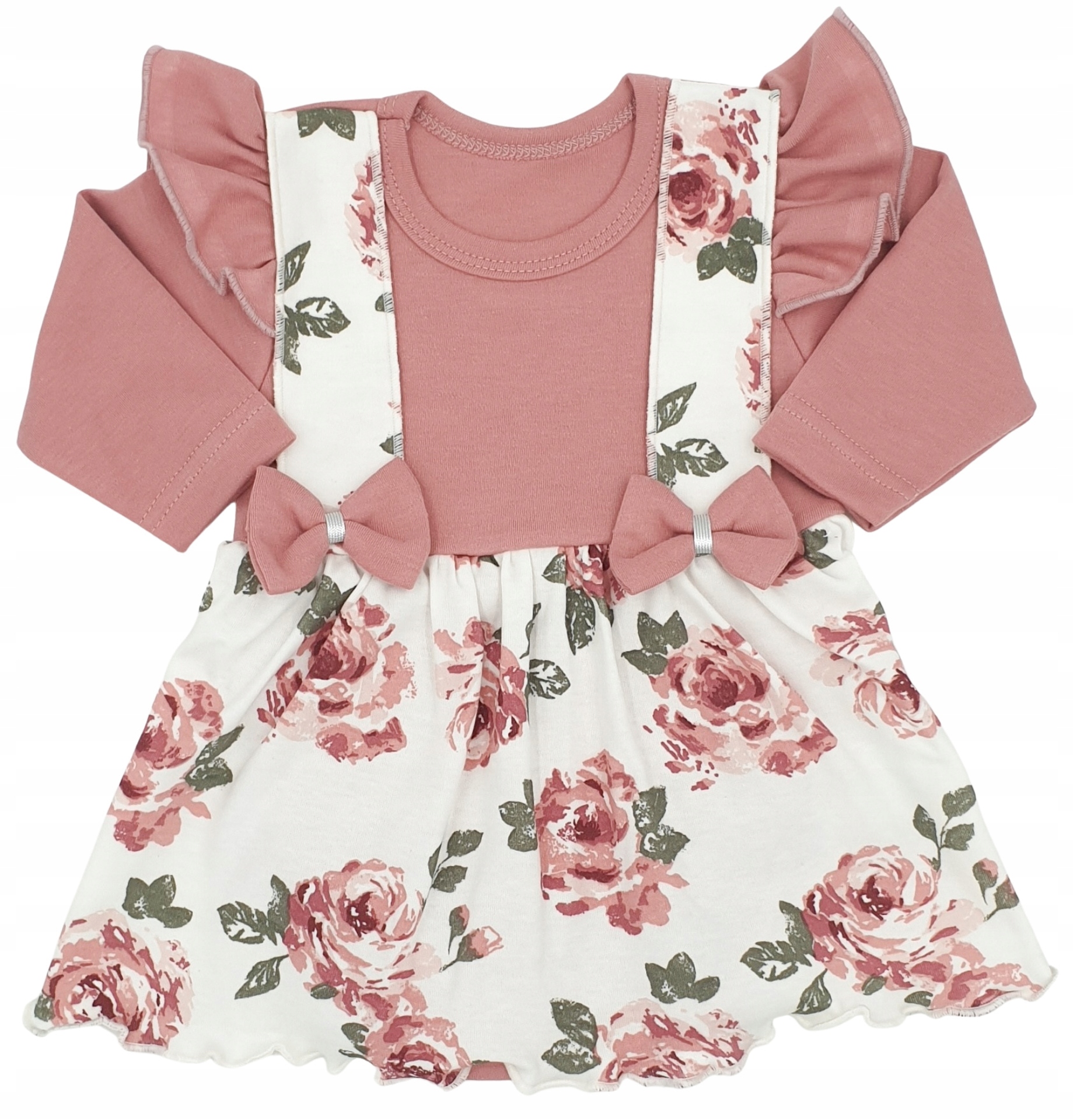 Sukienka niemowlęca, z wszytym body r.62