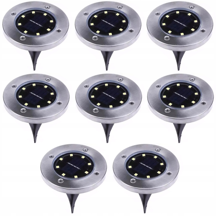 

8x Lampa Solarna Ogrodowa Led Wbijana Najazdowa