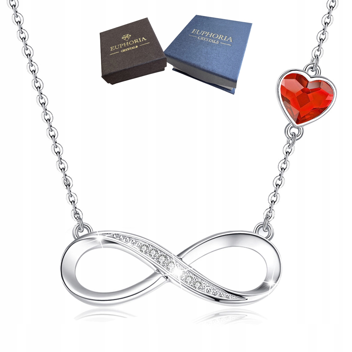 Náhrdelník s zirkony Stříbro 925 se srdcem Dárek k narozeninám pro maminku