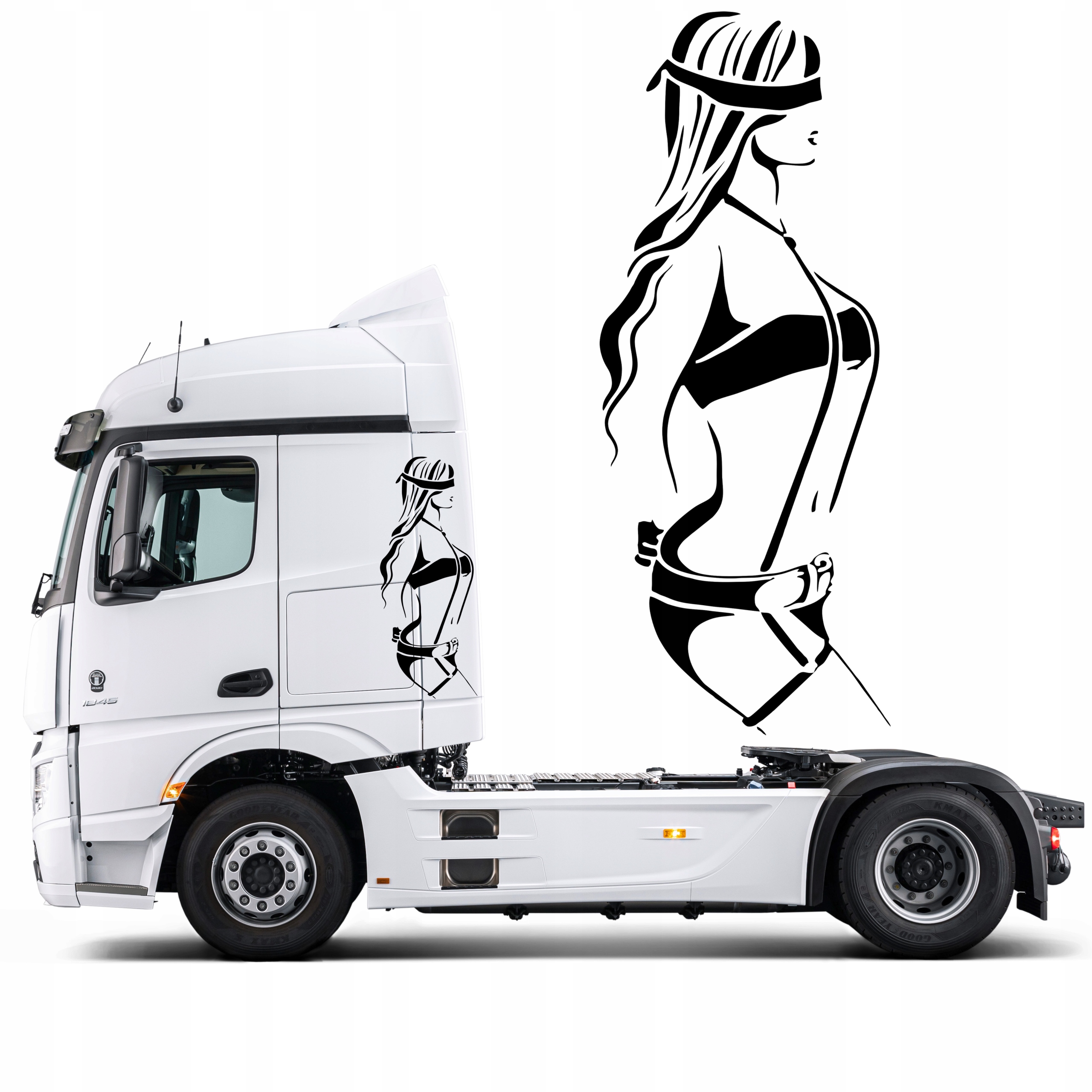 Samolepka na kamion Nákladní auto Žena Ponutá Sensual Woman 111x45