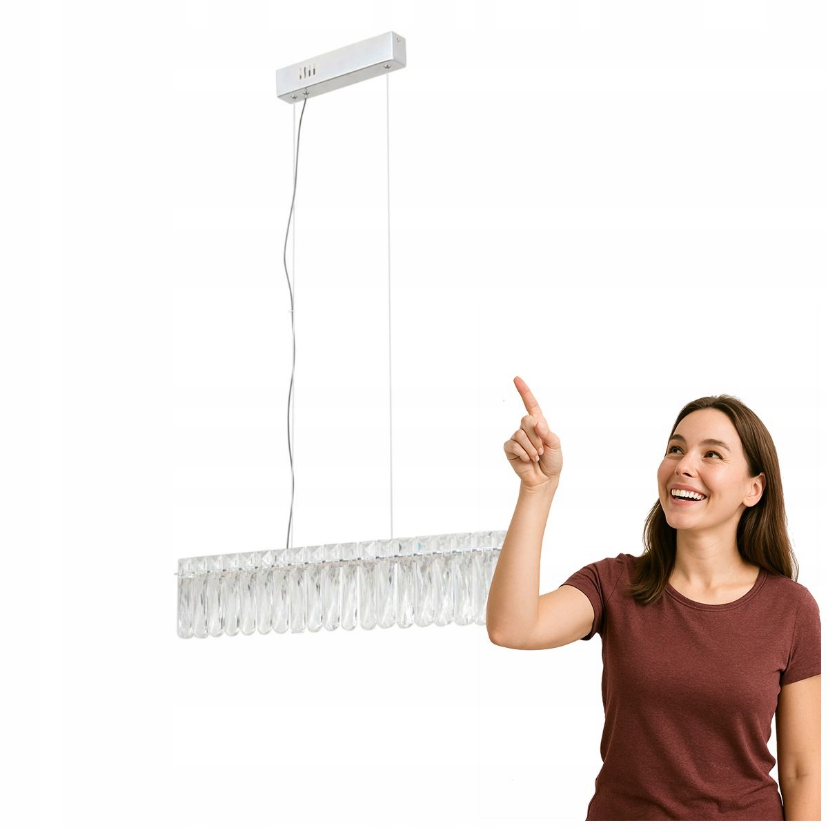 Moderná závesná Led lampa Nosta Chrom 16W Italux