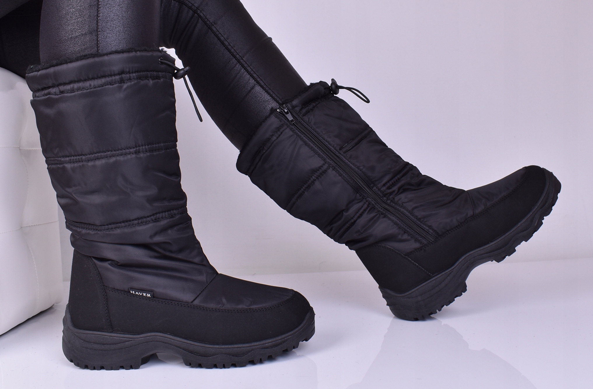 ŚNIEGOWCE DAMSKIE WYSOKIE ZIMOWCE JAKOŚĆ Długość wkładki 24.5 cm