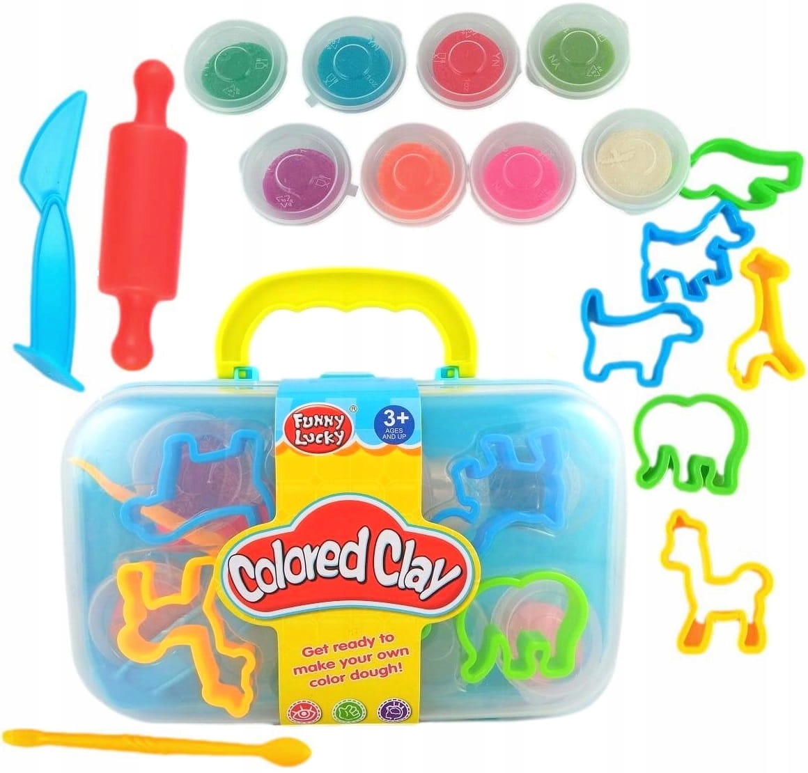 MASA PLASTYCZNA PLAY W WALIZCE FOREMKI KOLORY