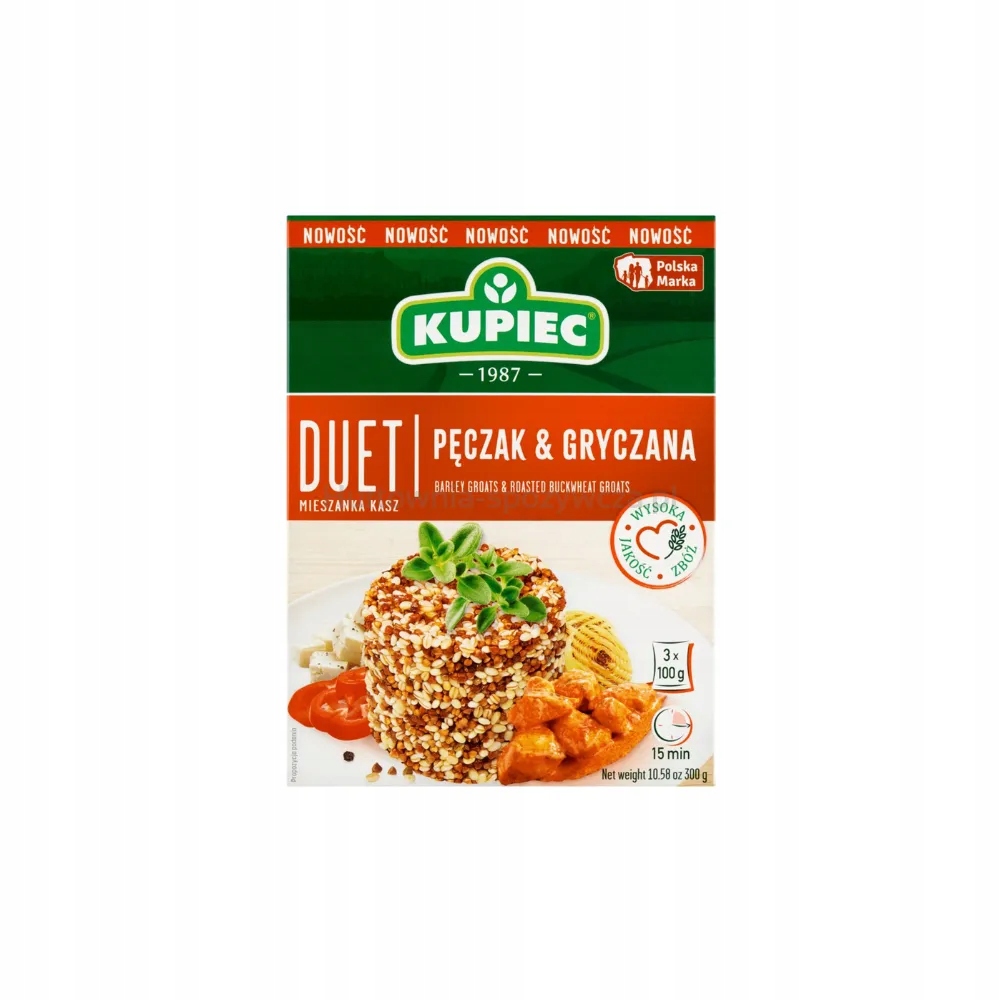 Levně Kupiec Duet Ječná kaše pupečník a pohanka pražená 3 x 100 g