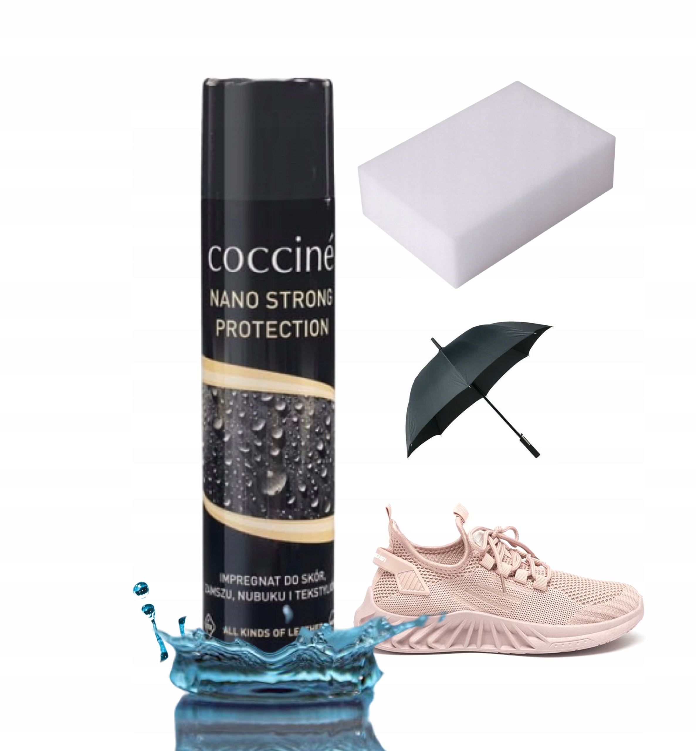 ZESTAW NANO SPRAY OCHRONNY DO BUTÓW 400ml + MAGICZNA GĄBKA!