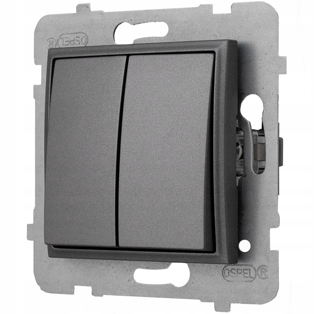 

Włącznik Podwójny Wyłącznik Światła Aria Szary