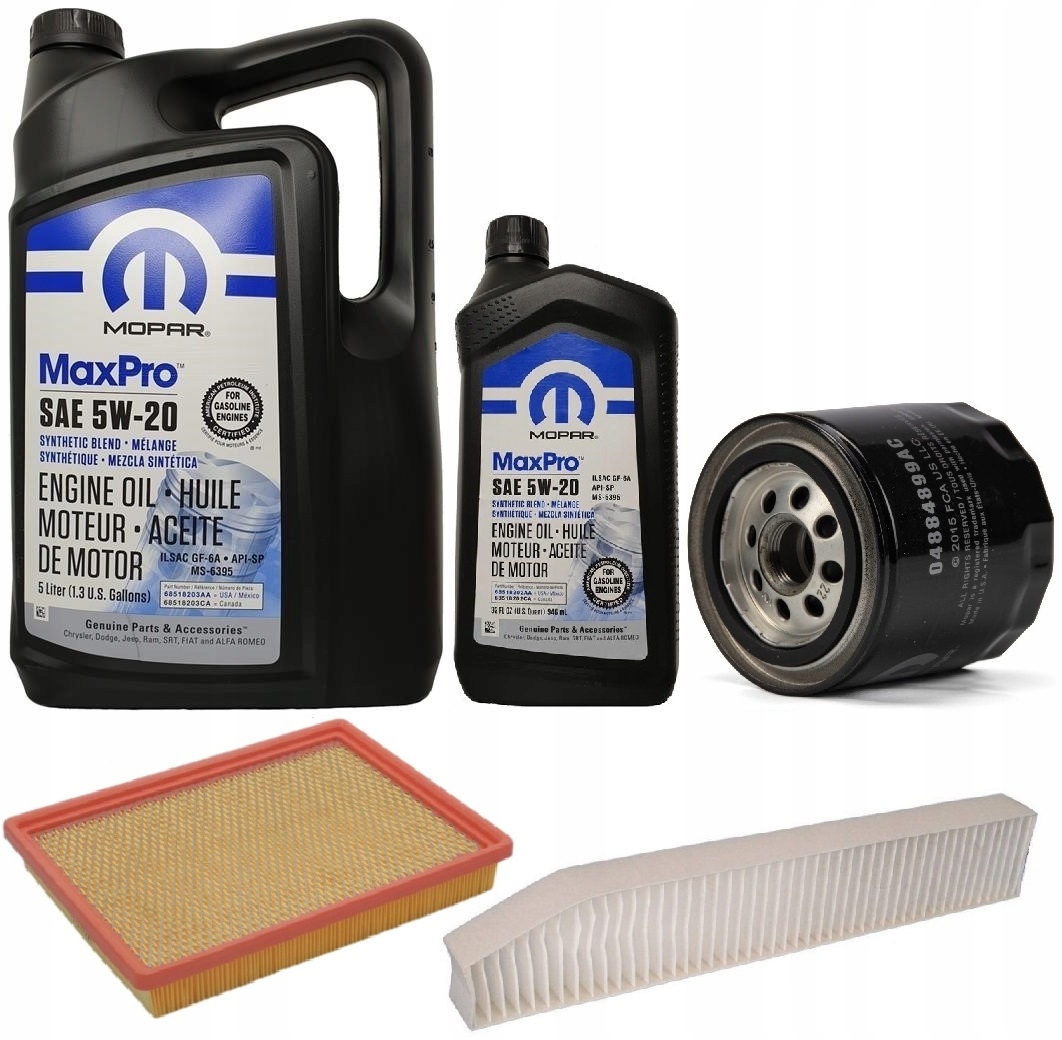 MOPAR 5W20 6L + FILTRY JEEP WK / WH 4,7 08-09