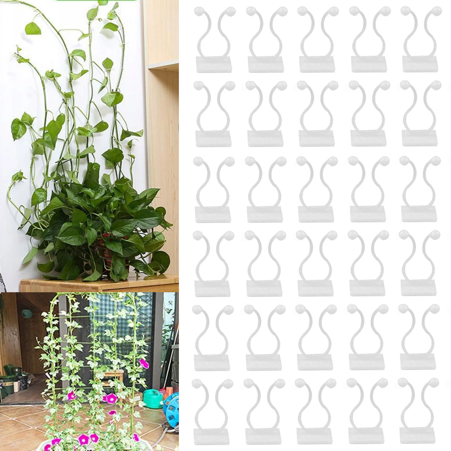 

100xZapinki do mocowania roślin samoprzylepne 20mm