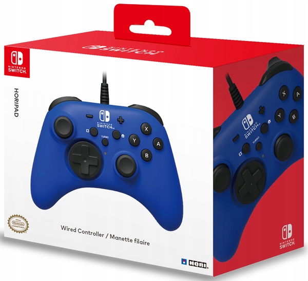 Pad przewodowy do konsoli Nintendo Switch niebieski